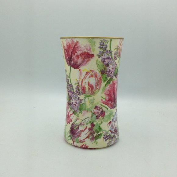 Tulips and Wisteria Bouquet on a 6" Gathering Vase - Picture 1 of 1